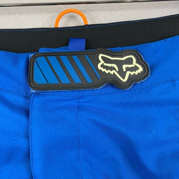Fox Racing Mens Motocross Shorts 32 Blue Colorblock Cargo Zip Pockets Biking MTB - Picture 3 of 14